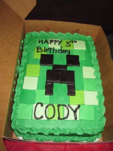 Minecraft Creeper Cake