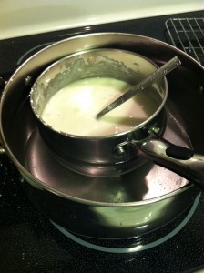 Makeshift double boiler!